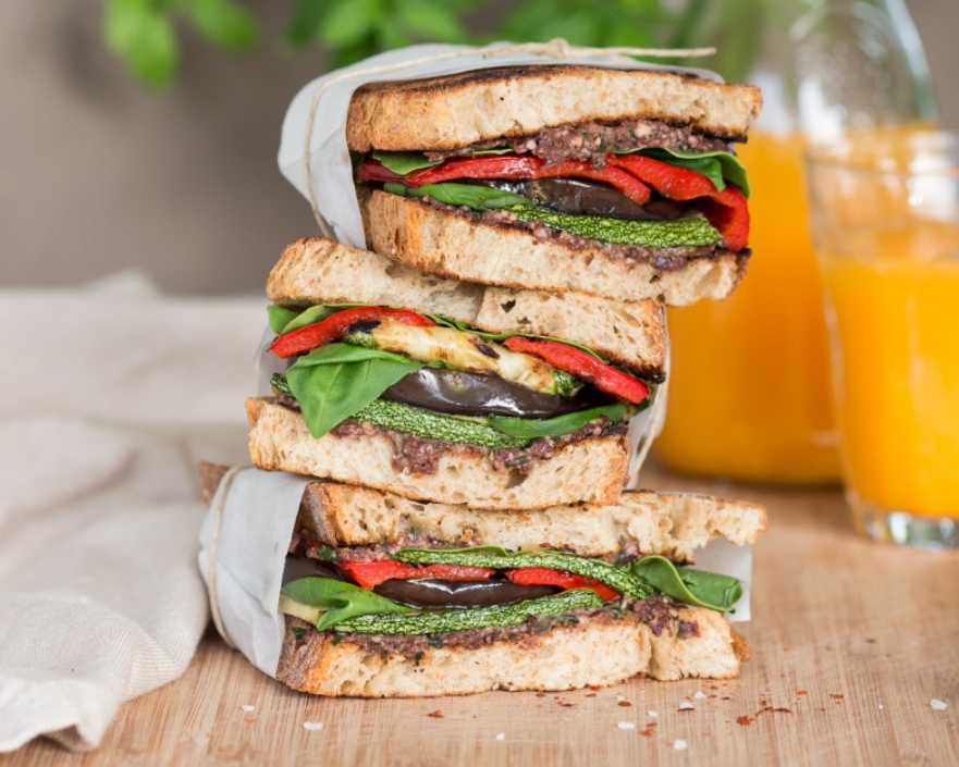 Vegan mediterane sandwiches